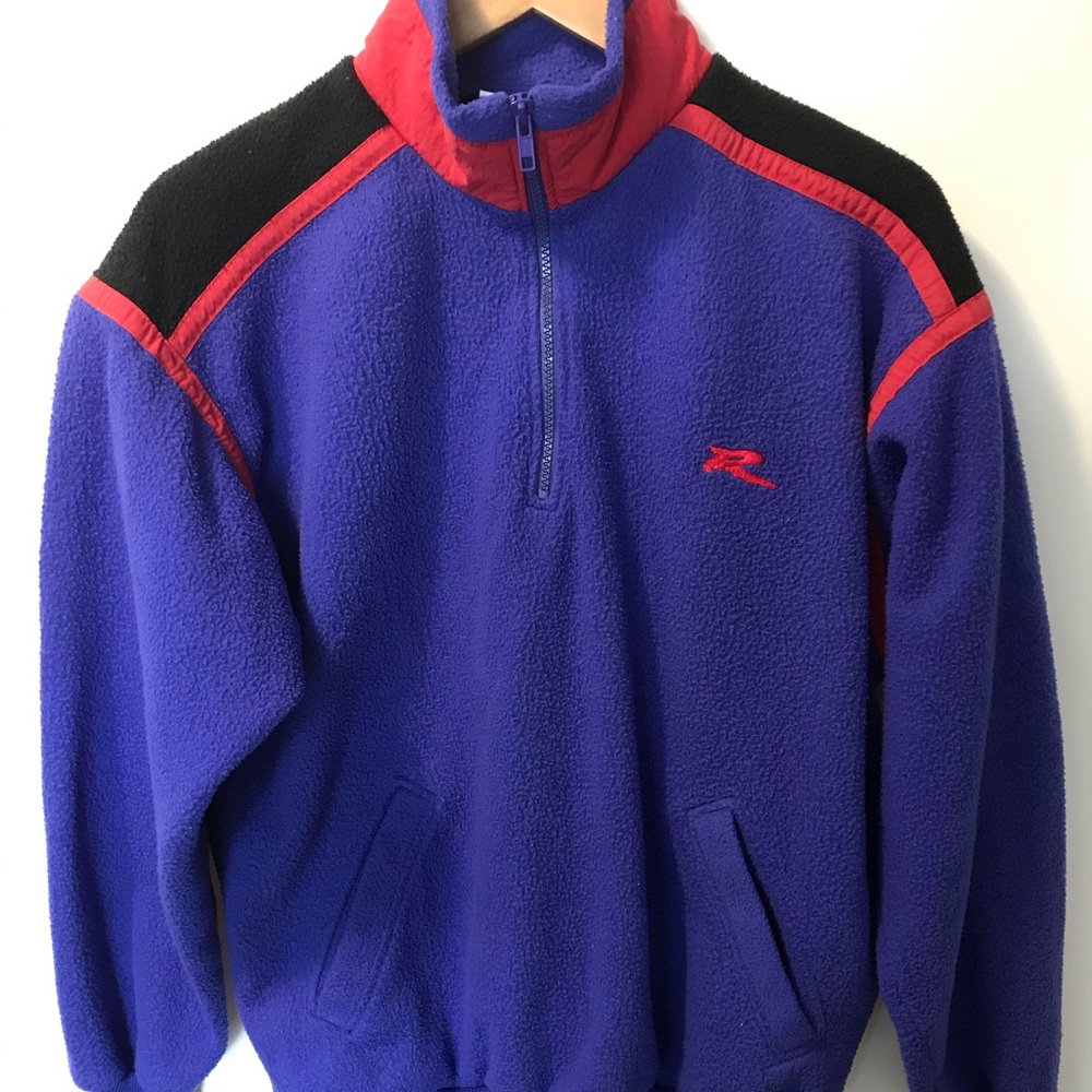 Vintage Fahrenheit fleece nylon pullover Raptors